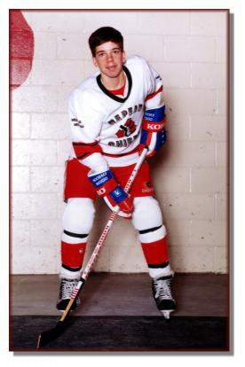 Andy in his hockey uniform