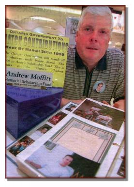 Andy's father Rod at the March 20th Ottawa St. Laurent Mall Fundraiser